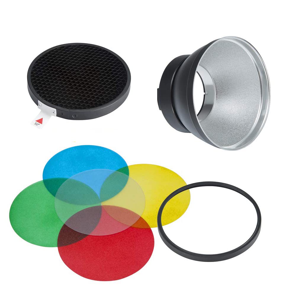 GODOX Standard Reflector with Honeycomb Color Filters for Godox Mount AD300Pro Strobe Flash AD-R14 &