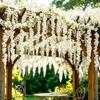 250cm Artificial Flower Garland 3D Hanging Rattan Flower Greenery Silk Flower String  Garden