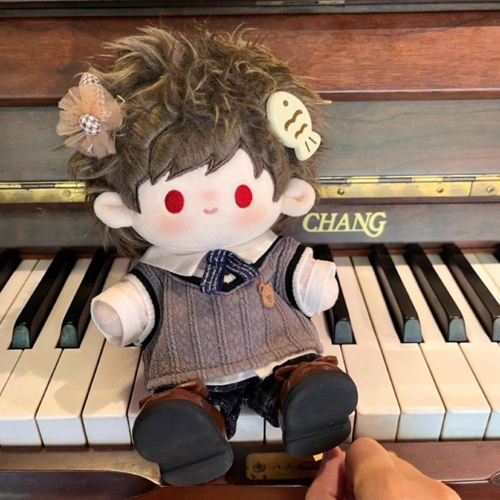 

1 set Knitted Vest 20cm Cotton Doll Clothes School Uniform Plush Doll Clothes Doll Accessories Style B