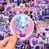 100 Purple Gothic Graffiti Stickers for Suitcases, Pens, Guitars, Notebooks – Waterproof, Durable, and Versatile