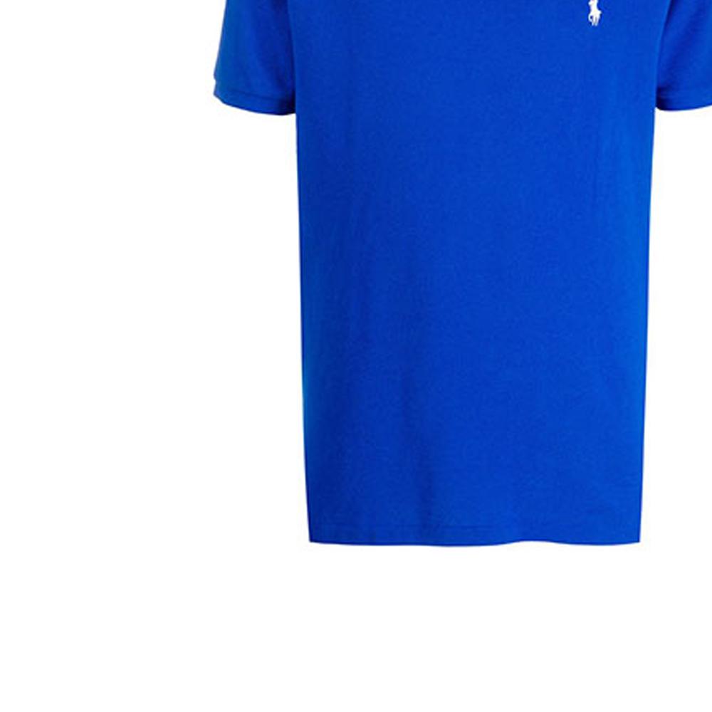 Polo Ralph Lauren Logo Embroidered Solid Color Polo Shirt Men Polo Shirts Blue 710680784-147