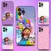 G-Gabbys Dollhouse Cute Phone Case For iPhone 16,15,14,13,12,11 Plus,Pro Max,XS,X,XR,SE,Mini,8,7,Soft Silicone Black Cover
