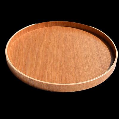 Plateau de service rond en bois massif Ruijie