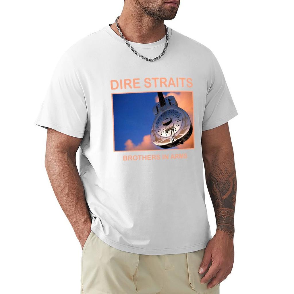 Dire Straits Brothers In Arms Gitarre T-Shirt Atmungsaktives Basic Baumwoll-T-Shirt