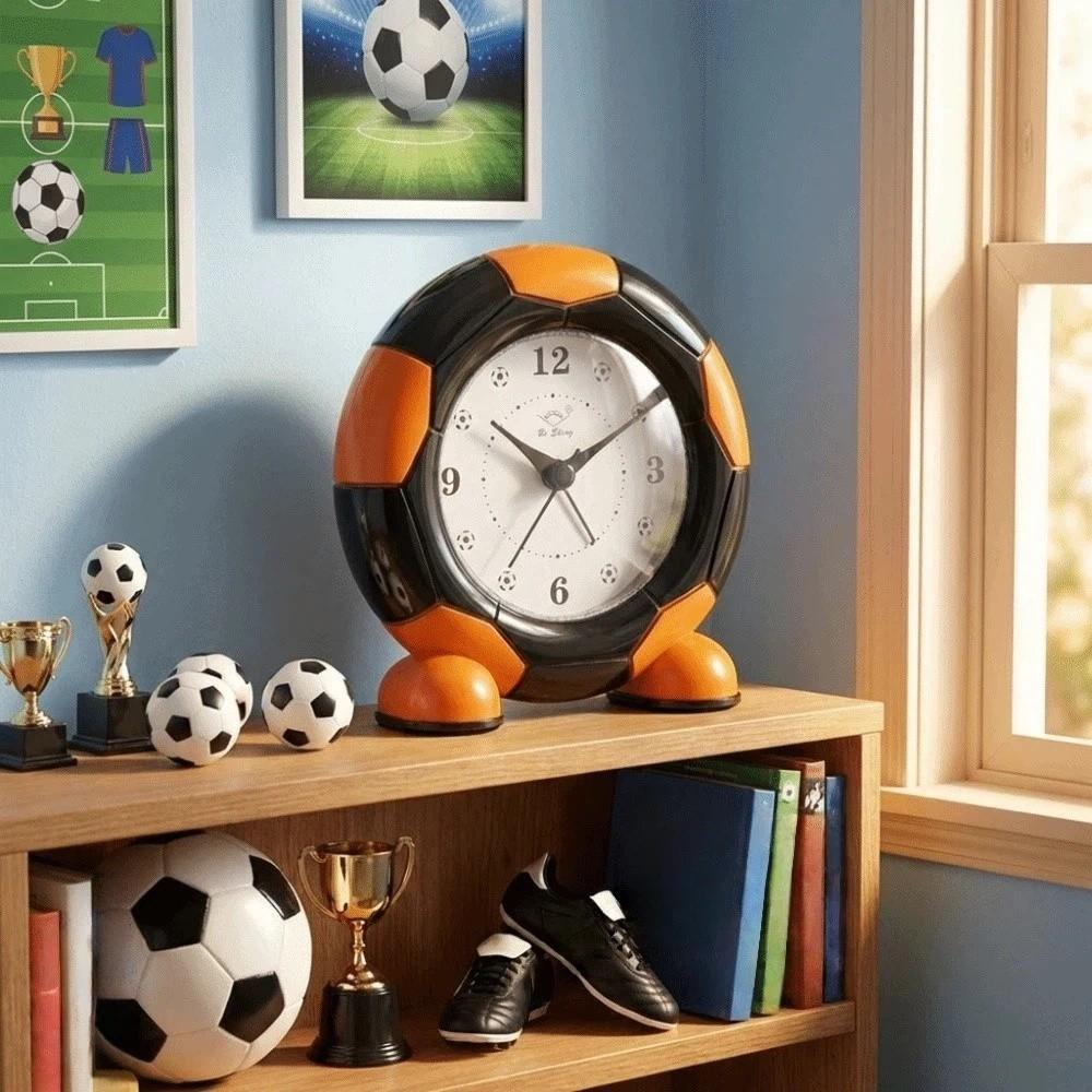 ABS Electronic Alarm Clock Football World Cup Clock Modern Soccer Shape Alarm Clock Study Room