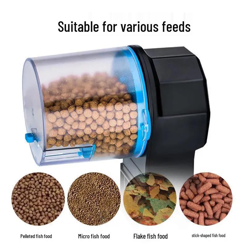 Automatic Fish Feeder: Timer Dispenser for Small Fish, Turtles, Koi, Goldfish