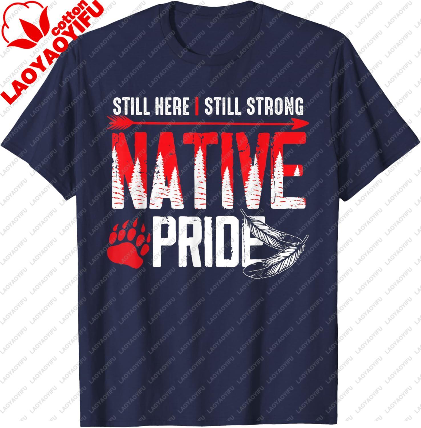 Native American Heritage Indigenous Pride Native American TShirt Cotton Vintage Clothes Tops Graphic Tee Camisas Streetwear S