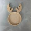 Bamboo Christmas Tray with Easter Design - Elk Christmas Tree Santa Hat Rabbit Pattern Solid Wood Cartoon Serving Tray