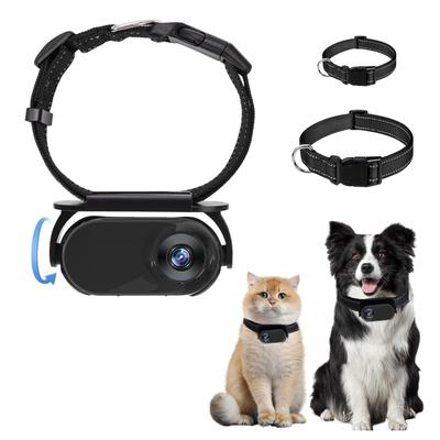 Katzenhalsband Kamera, 1080P HD Hundetracker Halsband, Mini Actionkamera für Videoaufnahme Innen/Außen, Kein WLAN erforderlich, Haustierbedarf Entwickelt für Hund