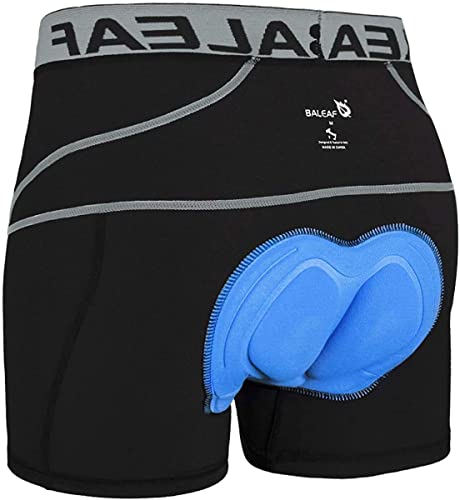 Ballyfe Men's Cycling Inner Pants with 3D Gel Pad for Road Bikes, Cross Bikes, and Racers, Shock Absorption, Pain Relief, Stretchy, Sweat-Wicking, Qui