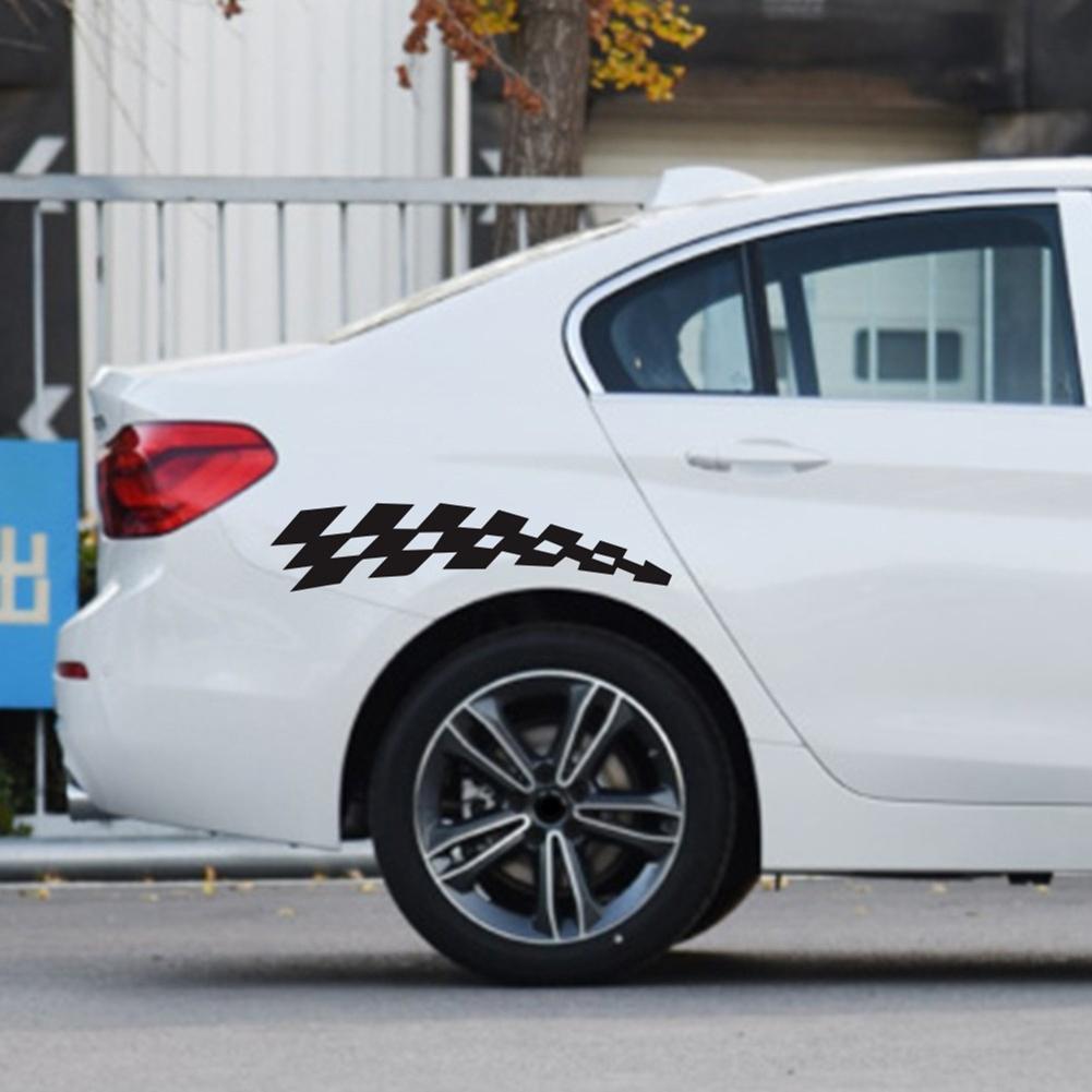 Eyebrow Car Stickers High Quality Vinyls Checkered Flags