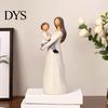 Elegant Home Office Decor Faceless Mother And Child Figurine, Heartwarming Resin Statue, Modern Statue Minimalist Sculpture for Living Room