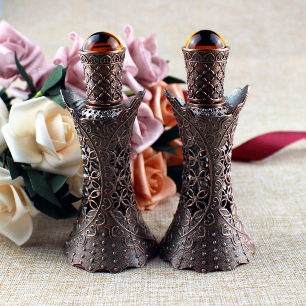 Dubai Metal Refillable Bottle Perfume Bottle Empty Cosmetics Container Essential Oil Dropper Bottle