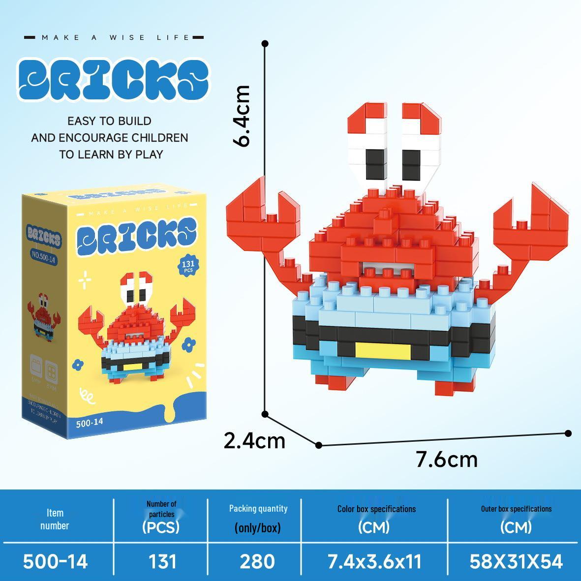 Influencer-Style Cartoon Micro-Block Figures: Children s Toy Ornaments