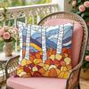 Classic Leaf Glass Cushion Cover Soft Plush Throw Pillow Cover  DoubleSided Decorative Cushion Case  Sofa Bedroom Home Decor