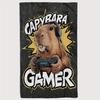 Headphone Gaming Capybara Print Flannel Blanket Soft Warm for Sofa Bed Office Nap, Perfect Gift for Family Friends