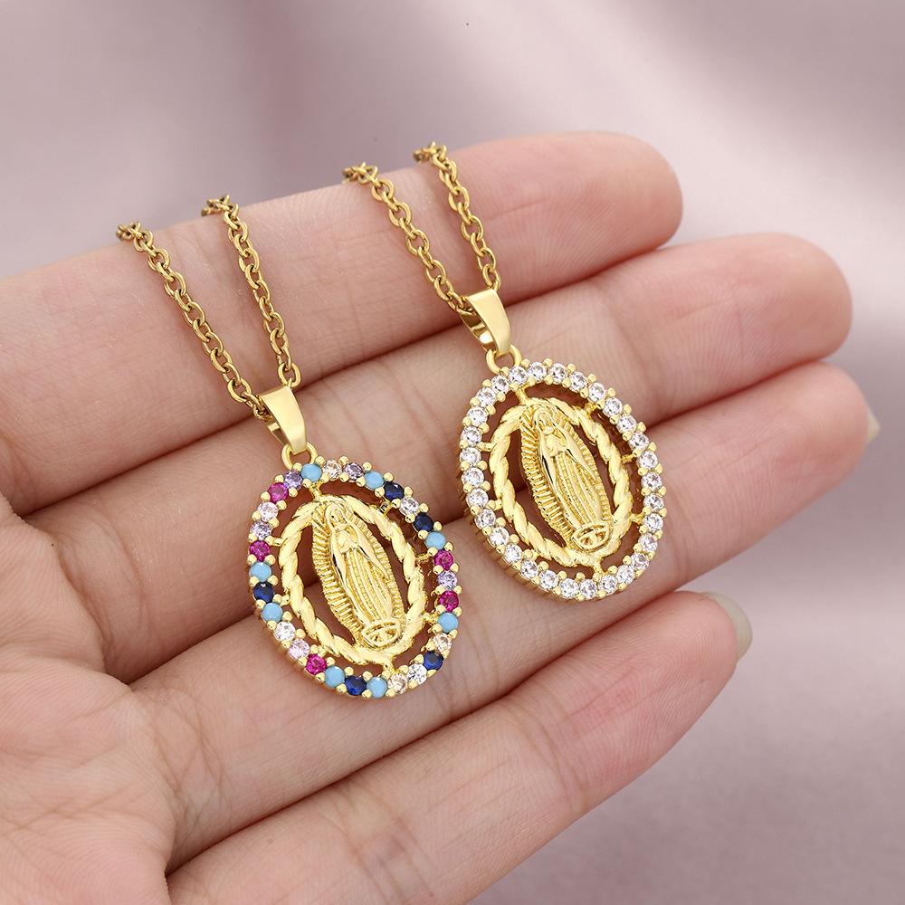 Fashionable French Madonna necklace with non fading personality and retro style accessories