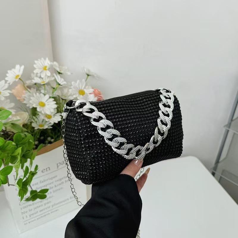 Sequin Evening Bag With Zipper, Suitable for going out to parties and weddings as a shiny clutch