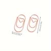 50pcs Cute Heart Shaped Paper Clips Small Colored Paper Clips Office Decoration Paper Clips Colored Paper Clips Rose Golden