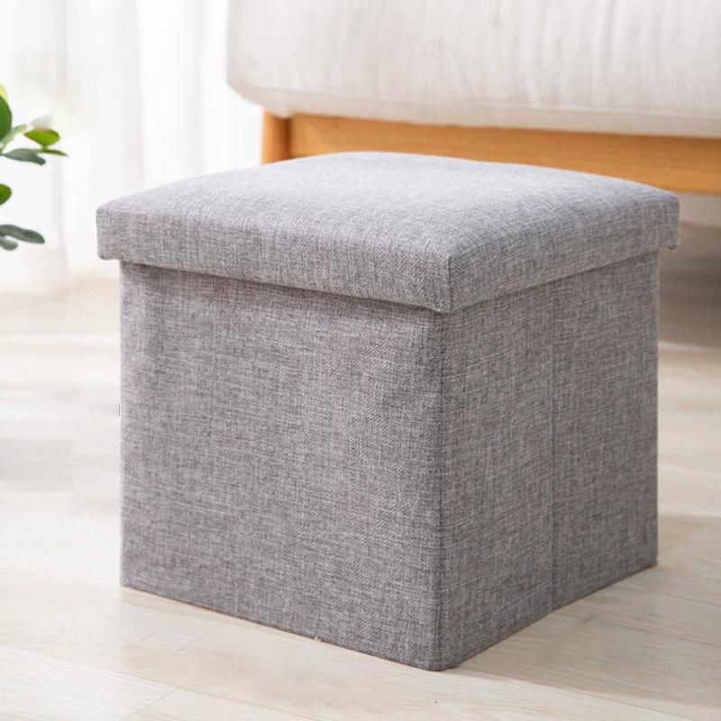 1pc folding storage stool, a compact household step stool perfect for changing shoes, durable and space-saving