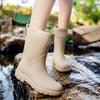 Handun Unisex Mid-Calf Non-Slip Rain Boots