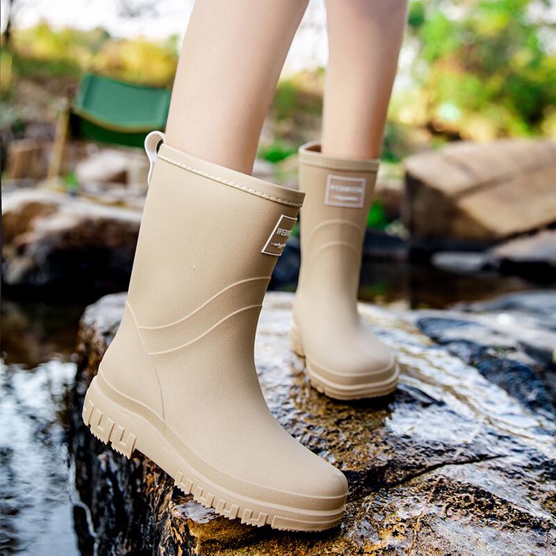 Handun Mid-Tube Non-Slip Rain Boots