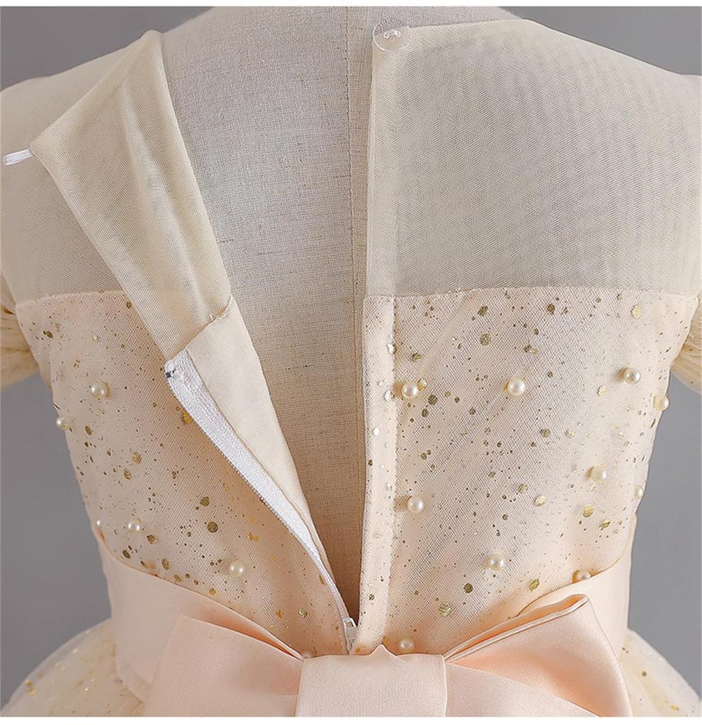 Dulraxib Recital Dress for Piano Junior Long Formal Kids Party Concert Dress Wedding Tulle Dress Girls, Children's Dress, Dress, Dress, - Children's