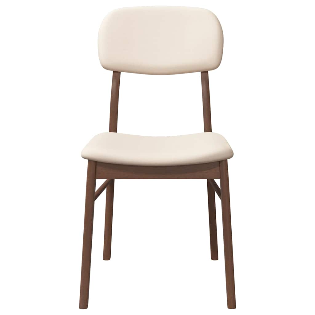 Dining Chairs with Cushions 2 pcs Brown Solid Rubberwood
