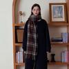 Small sweet potato classic warm scarf imitation cashmere fringed plaid scarf unisex college