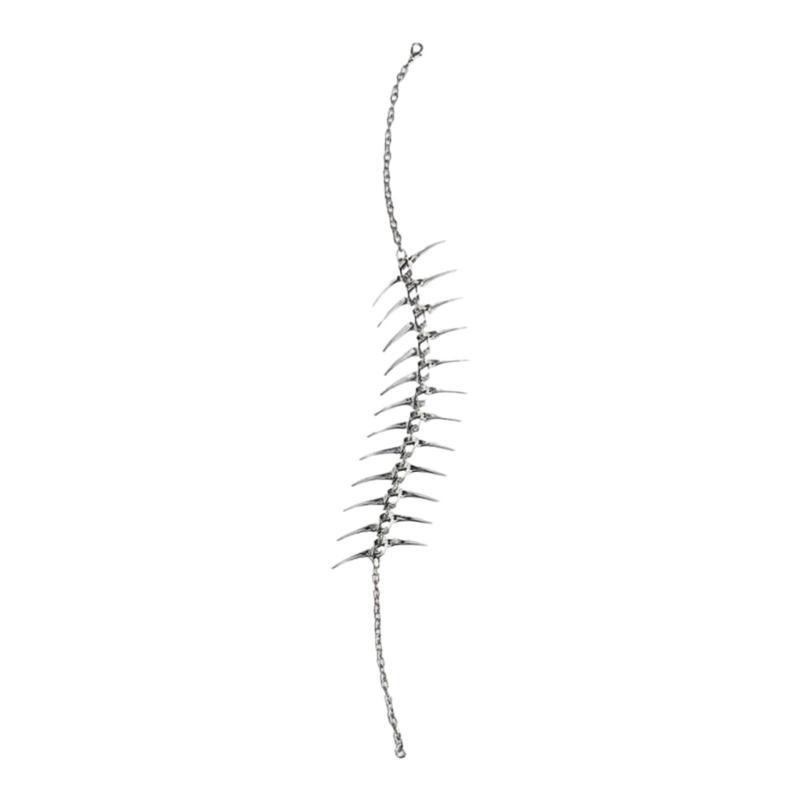 

Contemporary Thorn Bone Pendant Necklace Collarbone Chain For Couples And Bold Fashion Statement Jewelry Piece 1