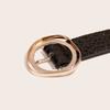 Irregular Round Buckle Crocodile Pattern Belt Sweet Women Belt Versatile Women Belt