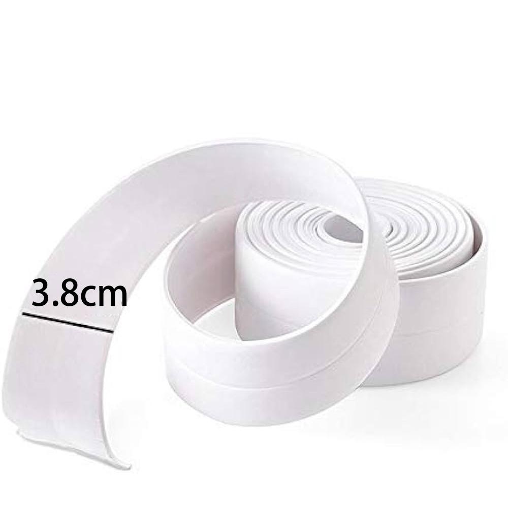 

Водонепроницаемая и устойчивая к плесени лента из ПВХ для кухни и ванной комнаты, наклейки для угловых линий заполнения, уплотнительная лента для кромок раковин 320x3.8cm белый