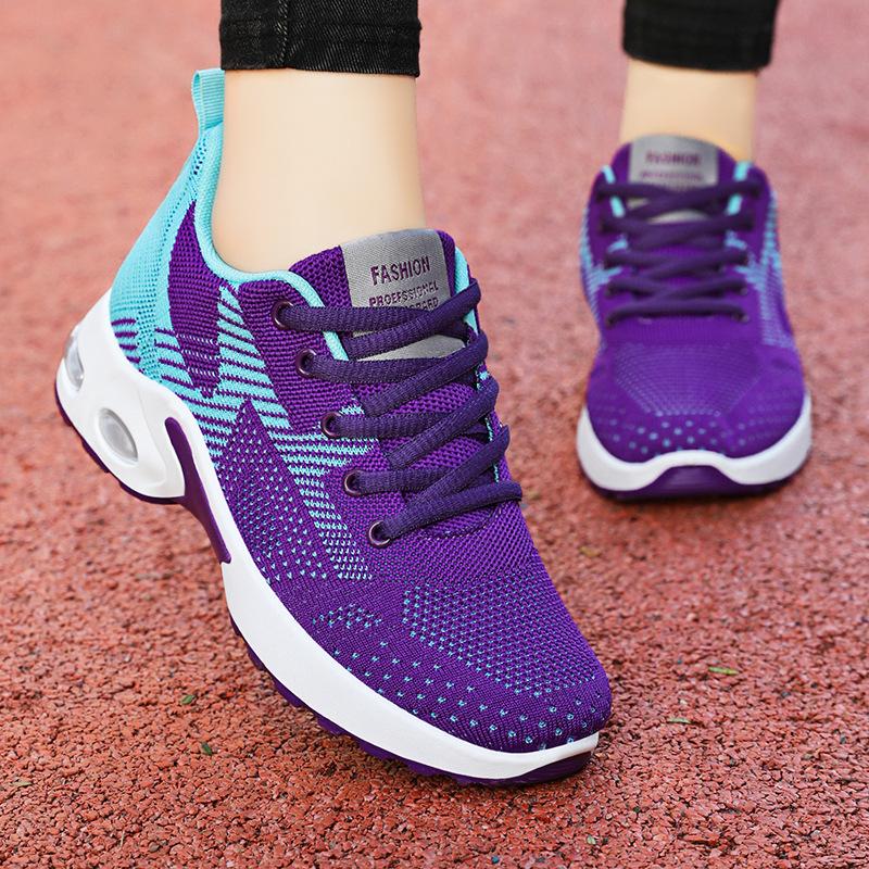 Spring New Versatile Sports Women's Shoes Comfortable Leisure, Breathable Non Stuffy Feet Tie Up Shoes