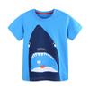 Summer New Arrivals Boys' T-Shirt Round Neck Children's Short-Sleeved T-Shirt Knitted Cotton Shark Print Children's Sweatshirt