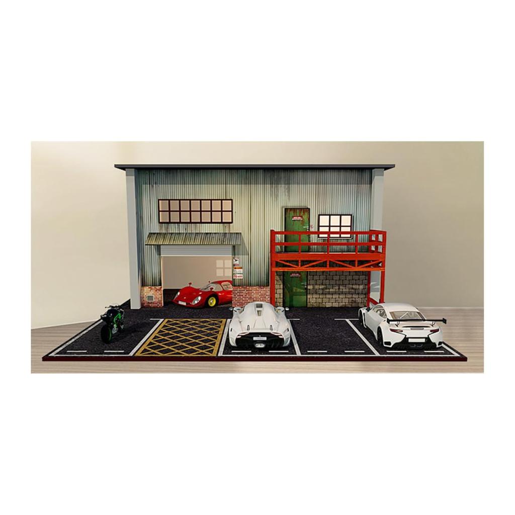 Moreart 1/64 Scale Garage House CARMCK CK792603 Parking Pit Garage Diorama with Miniature Cars [Parallel Import]