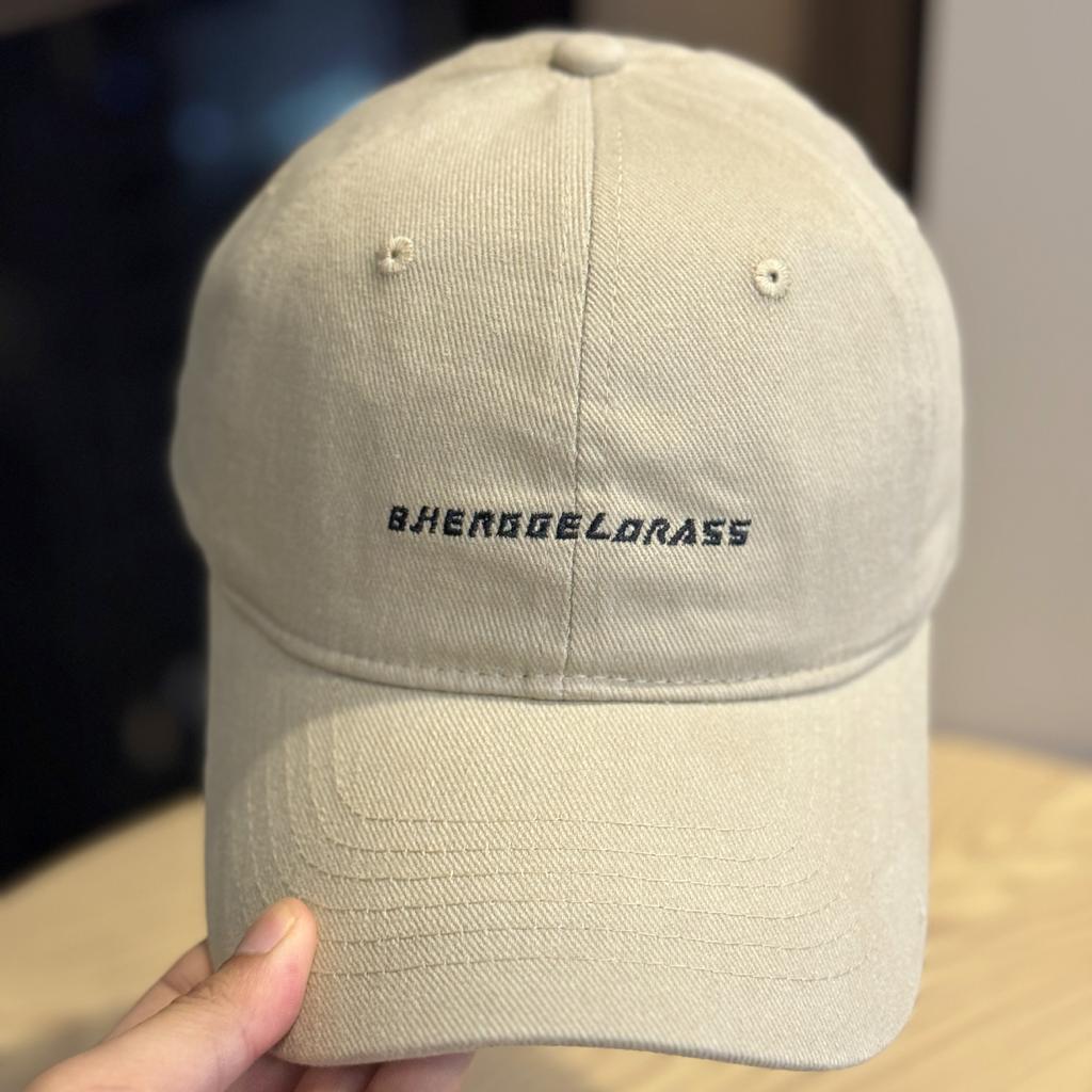 New Autumn Letter Embroidered Soft Top Brushed Cotton Baseball Cap for Men Korean Style Couple's Face Showing Small Peaked Cap for Women