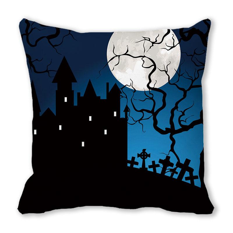 Home Decor Happy Halloween Pillowcase Pumpkin Devil Decor Pillowcase Halloween Print Pillowcase 45x45cm funda de almohada