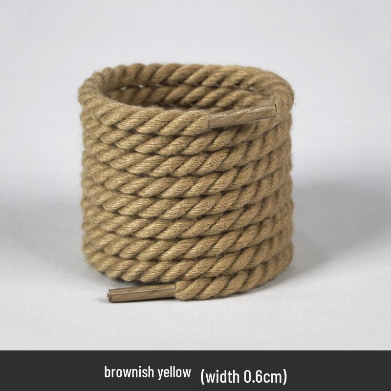 Weiße Polyester-Baumwoll-Dreilitzen-Rundsenkel - Vielseitig für Freizeit- und Board-Schuhe