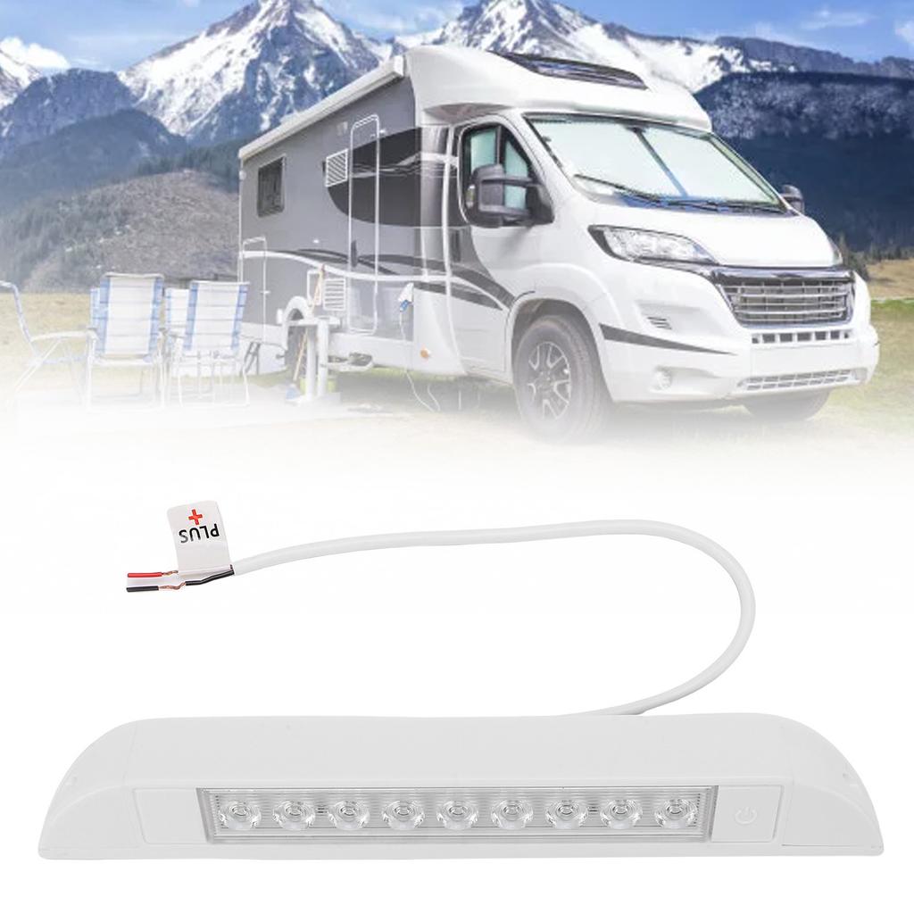 10 Inch RV LED Awning Porch Light 6000K Cool 12V 24V Down Angle Beam Utility Light Fixture for Truck Trailer Camping Car
