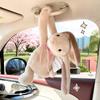 Cute Plush Creative Hanging Car Tissue Box For Women Car Interior Decoration