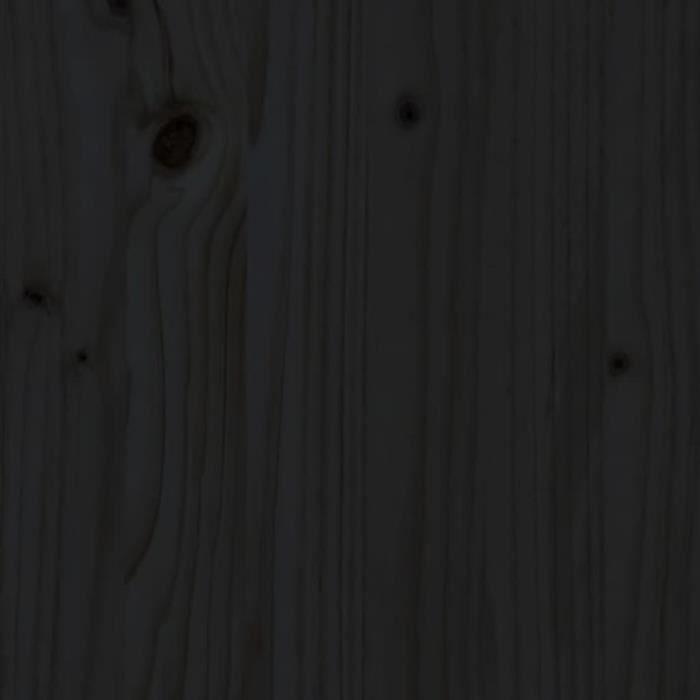 VidaXL Headboard Black 81x4x100 Cm Solid Pine Wood 814073