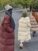 Übergroßen Langen Mantel Frauen Winter Unten Baumwolle Jacke Weiblichen Koreanischen Mode Gepolsterten Mantel Damen Casual Dicke Warme Zipper Mäntel