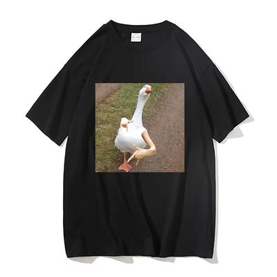 Swagged Out Goose Grafik-T-Shirt, lustiges Unisex-T-Shirt, Unisex-Baumwoll-T-Shirts, Unisex-Damen, modisch, lässig, übergroße T-Shirts, kurzärmelig