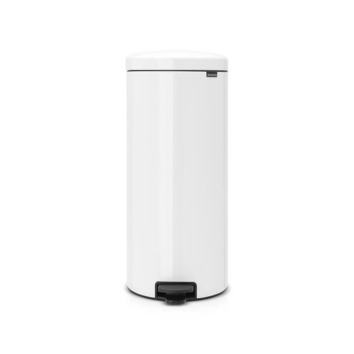 Poubelle Newicon 30 L Blanc, Liner En Métal, Brabantia