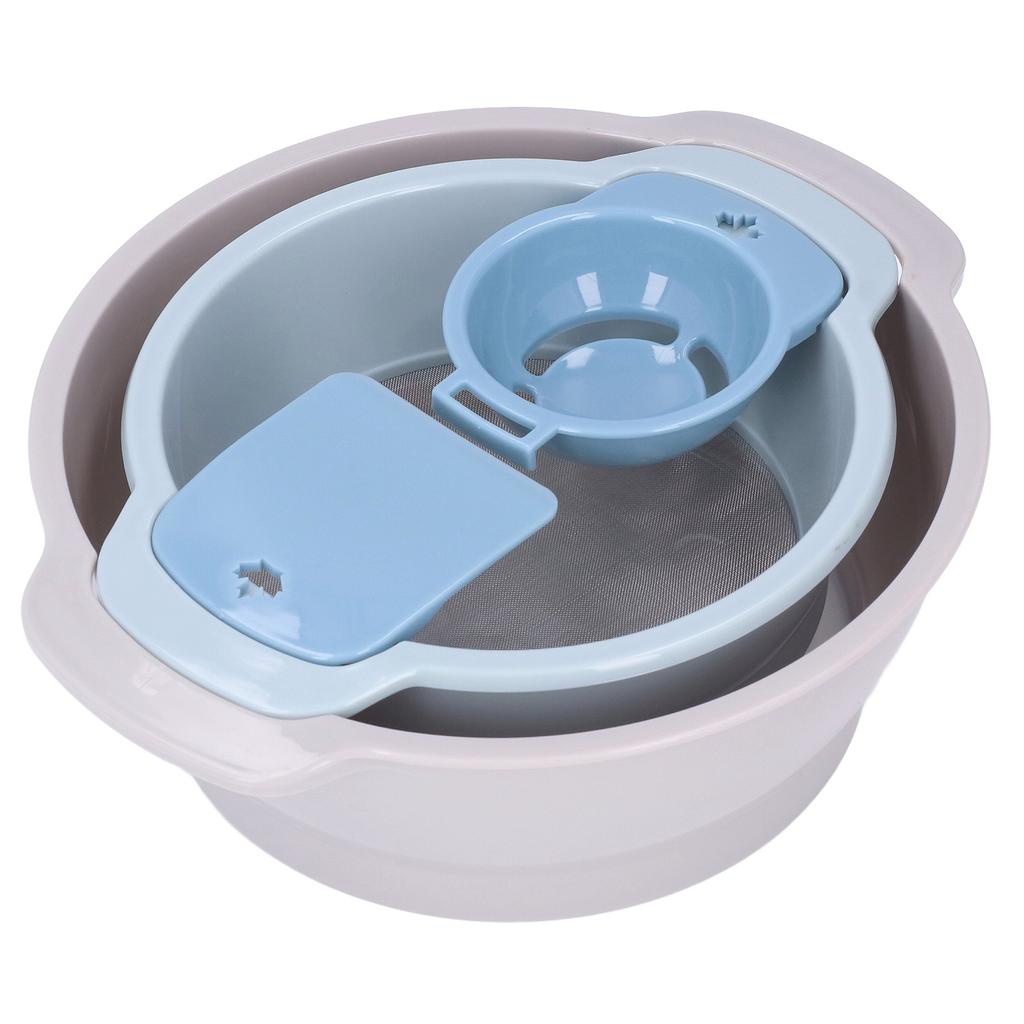 4Pcs Pollen Sieve Set Stackable Design Save Space Lightweight Trimming Tray with Mesh for Kitchen Baking