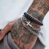 7pcs Stainless Steel Bracelet Set For Men Women Punk Fashion Cross Beads Chain Bracelets Simple Hip Hop Unisex Jewelry Gifts