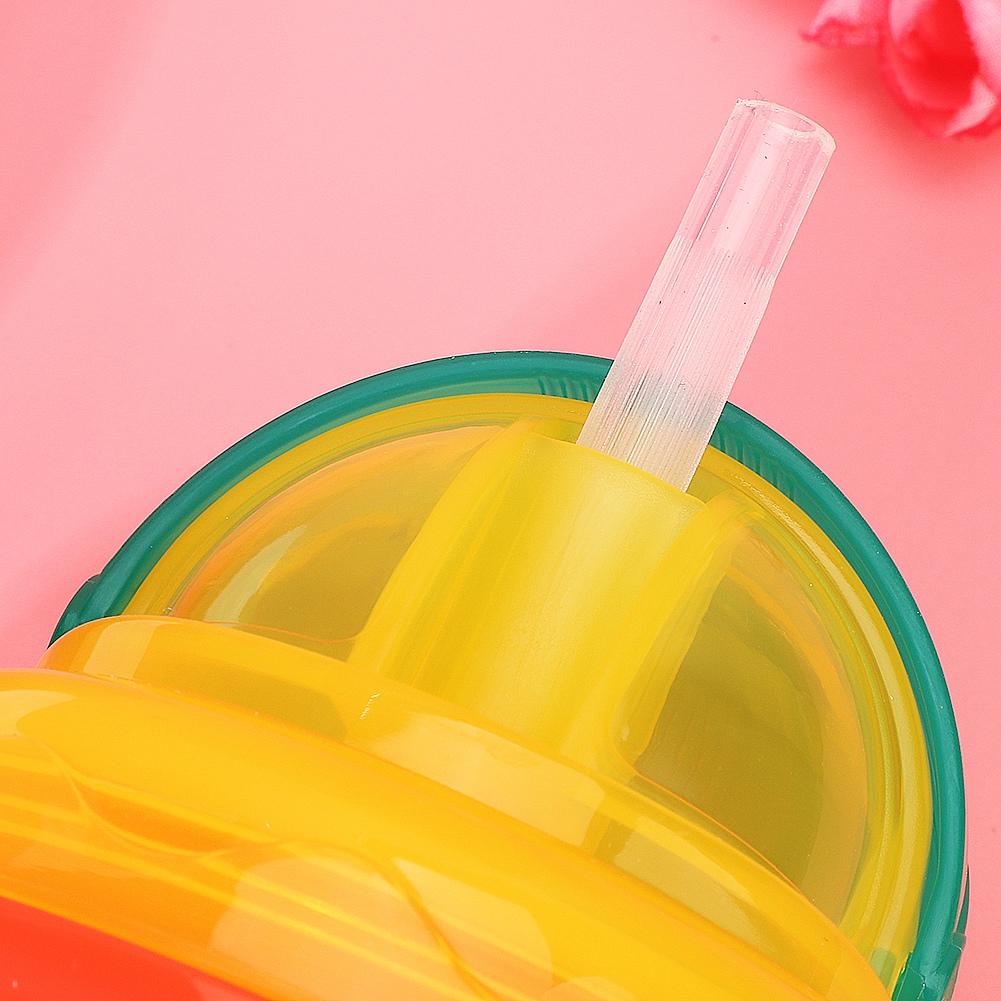 Baby Cup Bottle Straw Water Feeding Portable Handle Training Drinker Accessories (Pink)