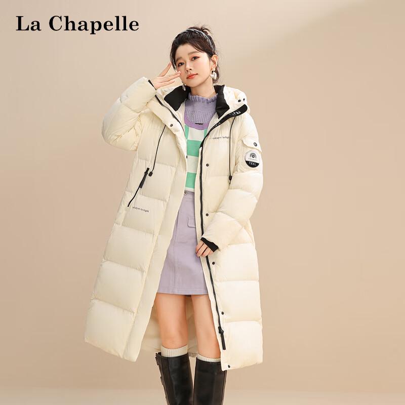 

La Chapelle Women s Fashion Mid-Length Hooded Down Jacket 2XL