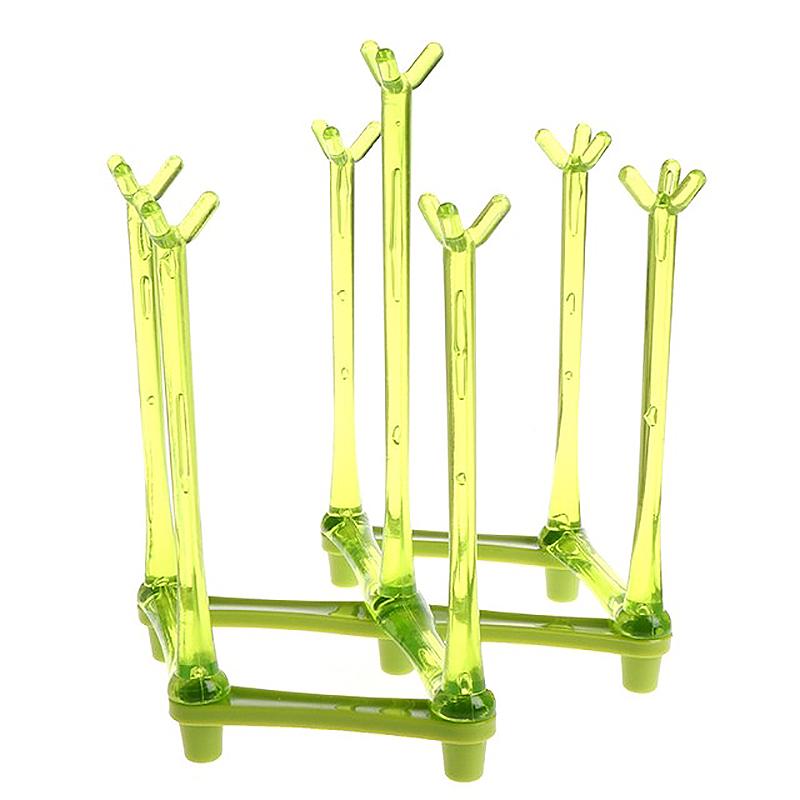 Multifunction Detachable Portable Drying Rack Baby Bottle Dryer Cleaning Shelf Feeding Bottle Stand Holder Solid Color