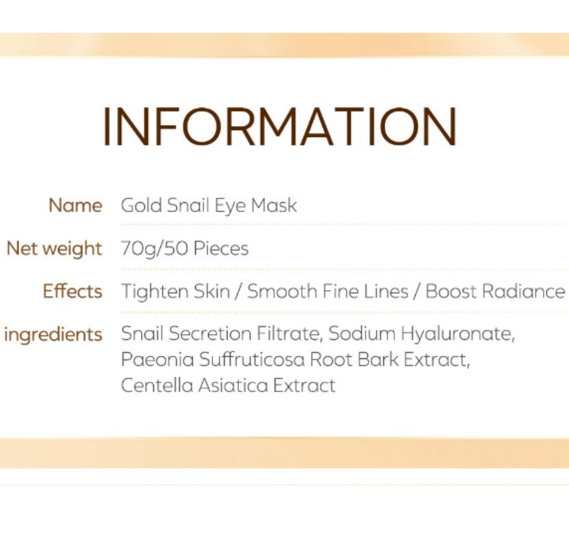 50PCS Masque Yeux Hydratant Or Hydratant Masque Yeux Hydratant Atténuation des Cernes Patchs Yeux Poches Sous les Yeux Raffermissement Patch